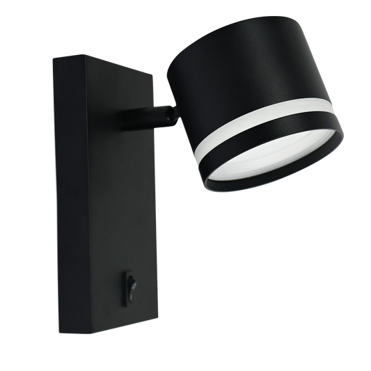 Aplique Ortiga fabricado en metal color negro, ideal para salones