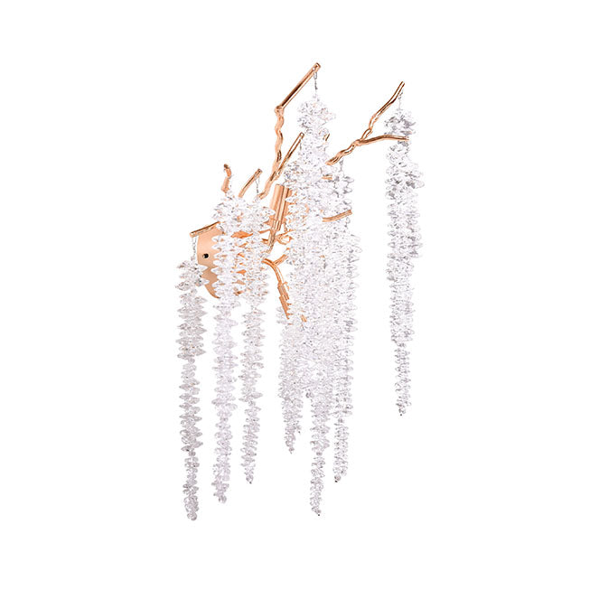 Aplique de pared CHAMONIX dorado con cristales LUMIT 162860329