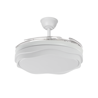 Ventilador de techo con aspas retráctiles ideal para dormitorio