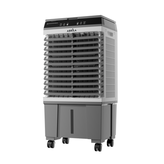 Climatizador HALIBUT fabricado en Metal y ABS/PVC color Gris/Blanco de Fabrilamp / Abrila.