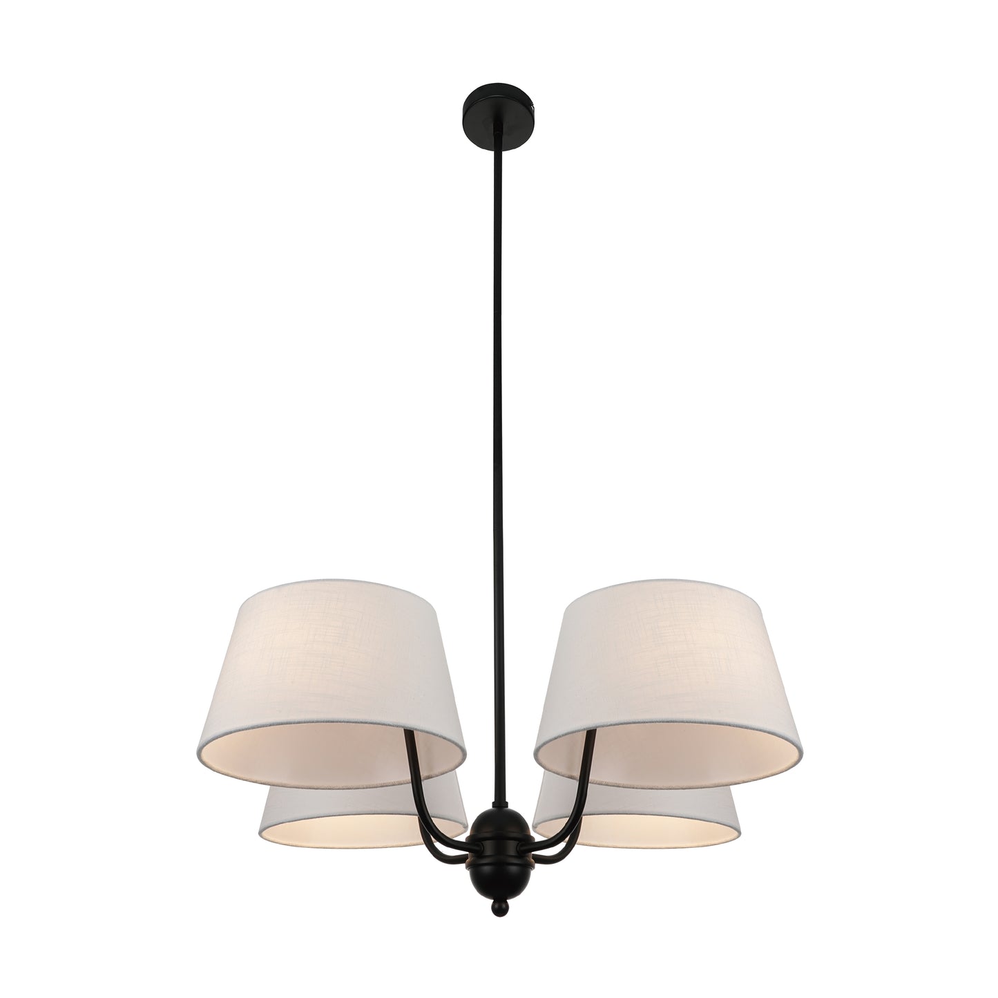 Lámpara de techo MARIZA LUMIT con 4 luces y pantallas beige, ref. 164050409