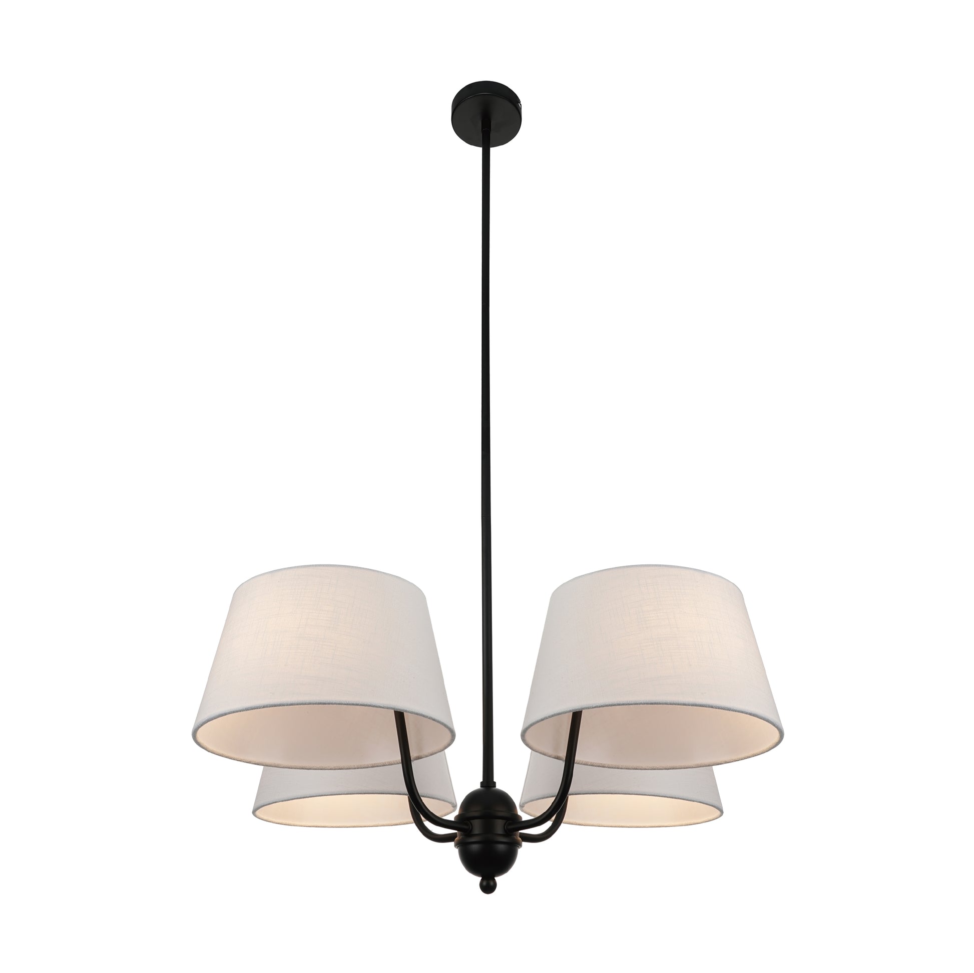 Lámpara de techo MARIZA LUMIT con 4 luces y pantallas beige, ref. 164050409