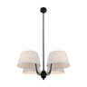 Lámpara de techo MARIZA LUMIT con 4 luces y pantallas beige, ref. 164050409
