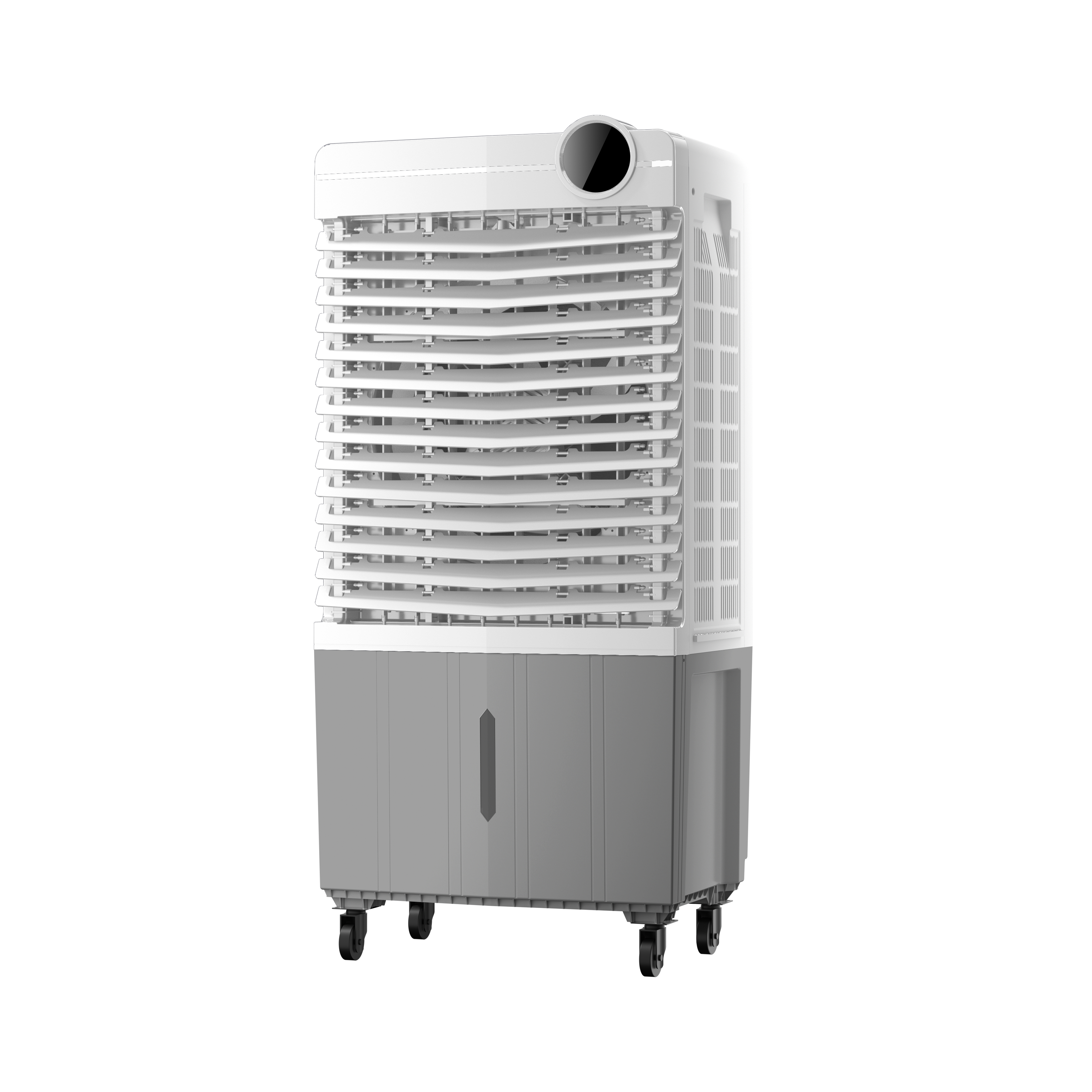 Climatizador CUDILLERO fabricado en metal blanco/gris con mando a distancia