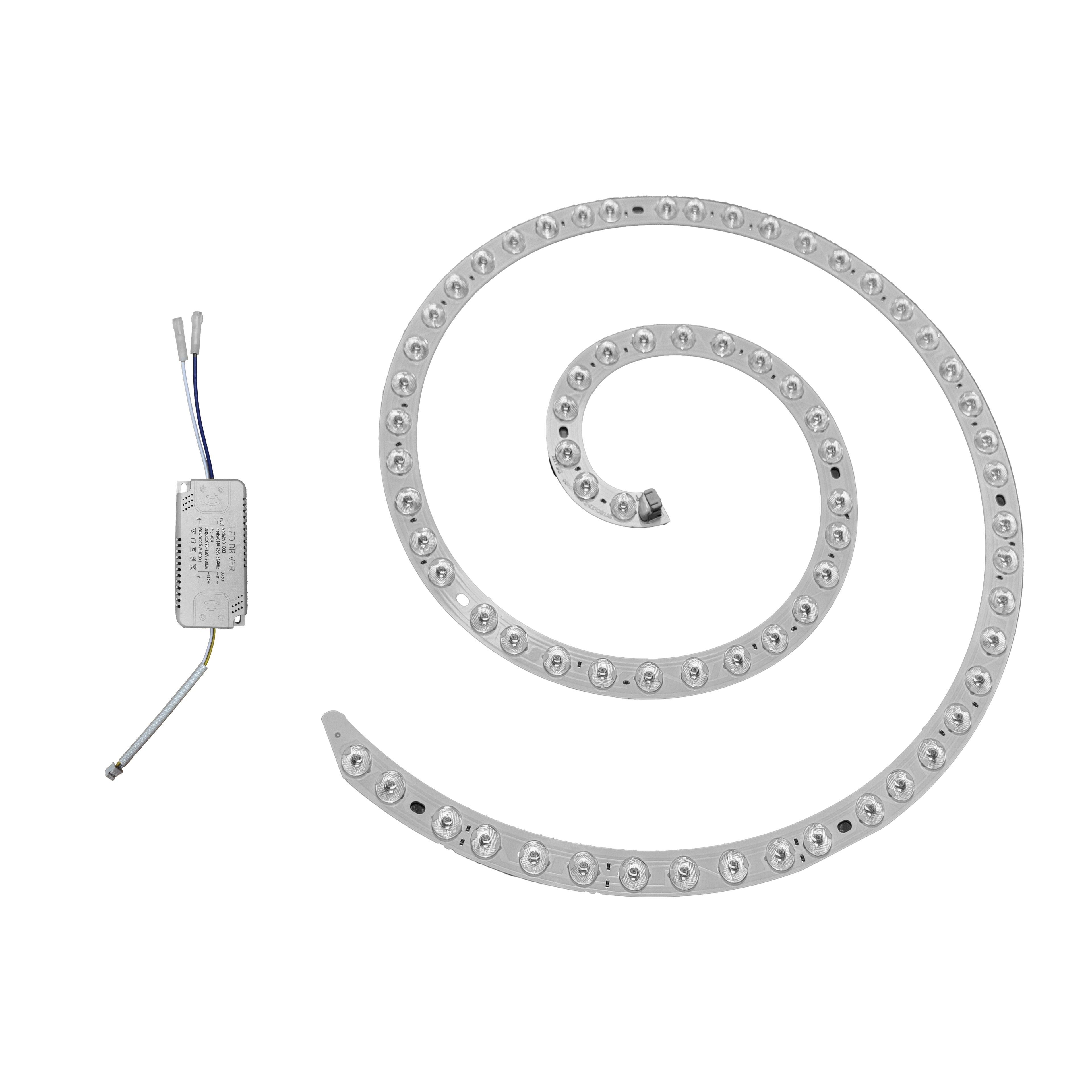 Componente LED 45W para ventilador Esparta Grande, fabricado por Fabrilamp / Abrila