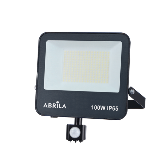 Proyector LED BOIRO con Sensor 100W 6500K Negro Fabrilamp para exterior