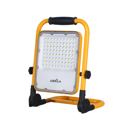 Proyector Inalámbrico Brion 50W 6500K Amarillo Fabrilamp con asa y base orientable