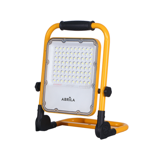 Proyector Inalámbrico Brion 50W 6500K Amarillo Fabrilamp con asa y base orientable