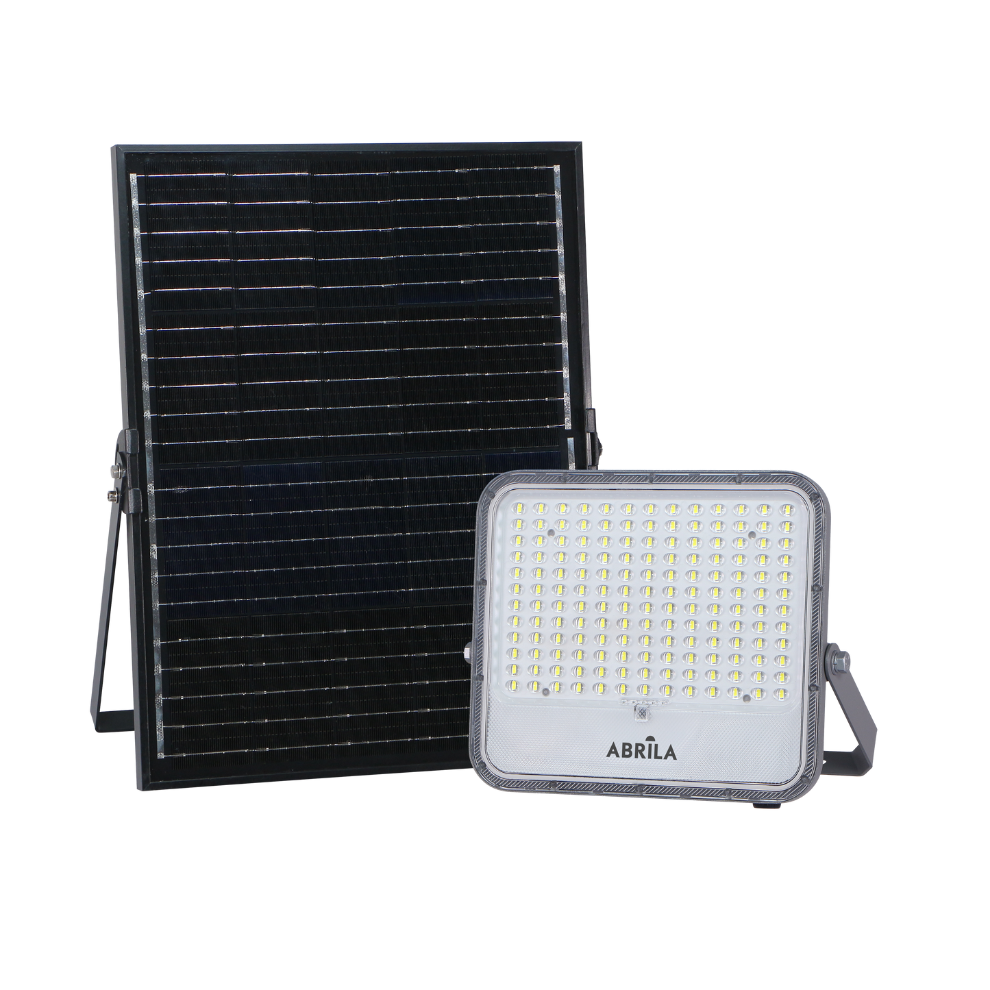 Proyector Solar FERROL 200W 6500K Gris Fabrilamp con panel solar y mando a distancia
