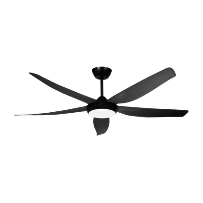 Ventilador Altea fabricado en Metal color Negro con luz LED