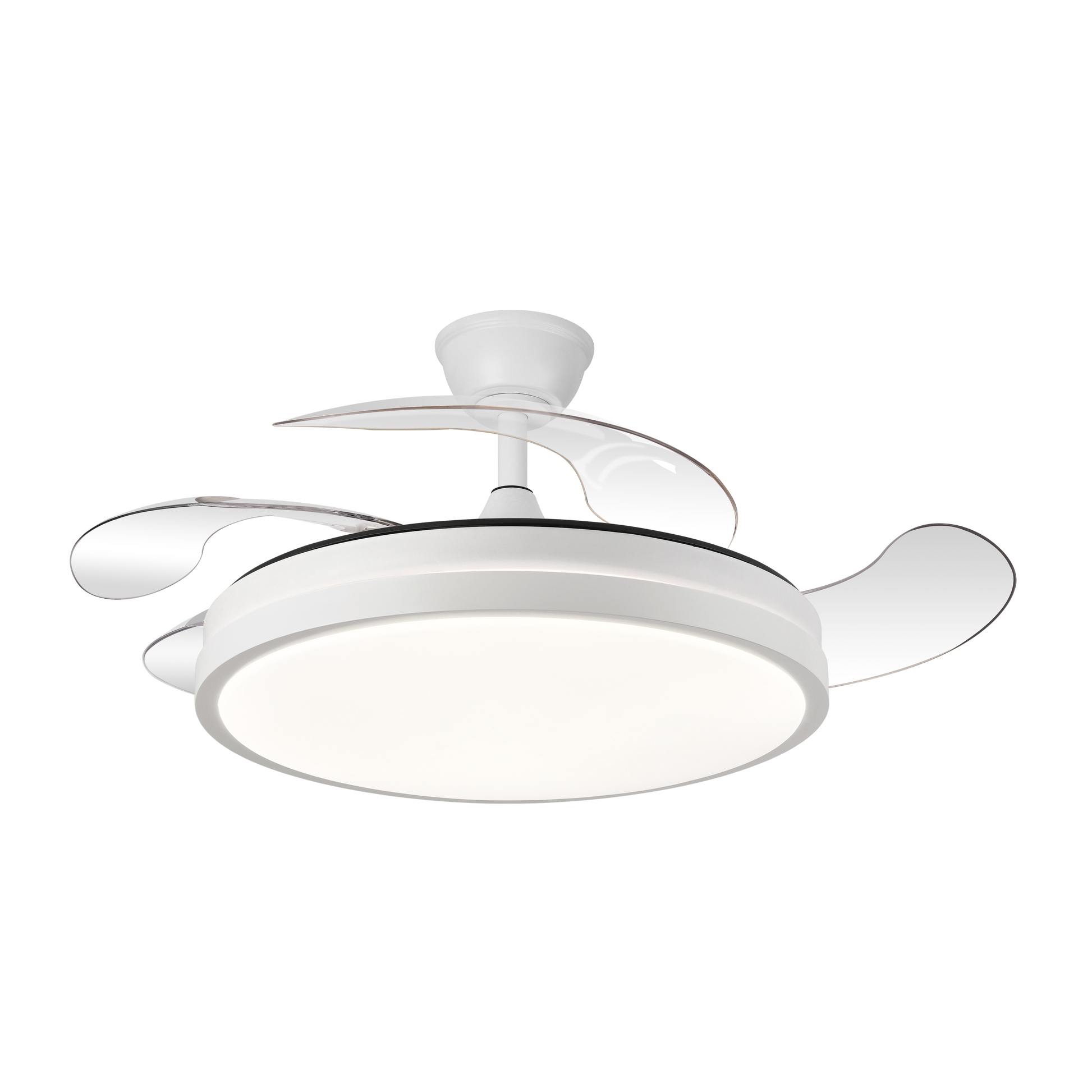 Ventilador de techo LED con aspas plegables Fabrilamp / Abrila