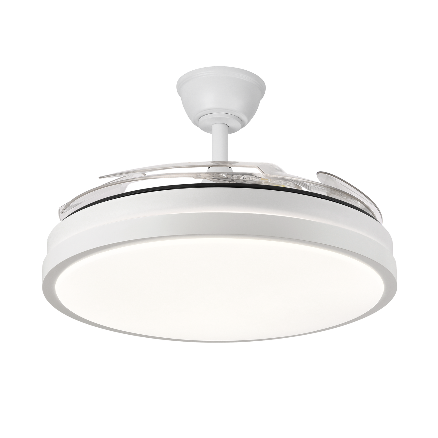 Ventilador con motor DC de bajo consumo y luz regulable