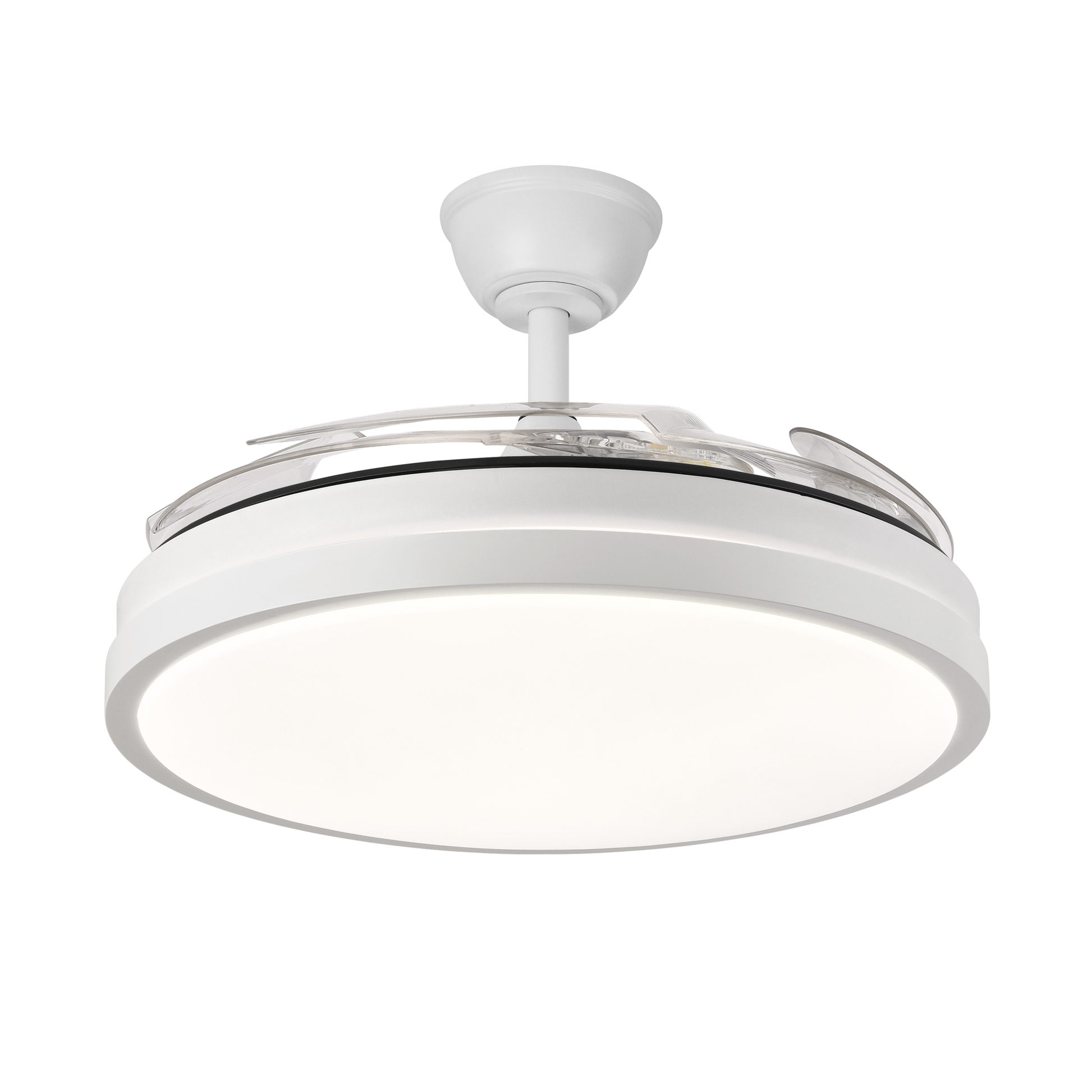 Ventilador con motor DC de bajo consumo y luz regulable