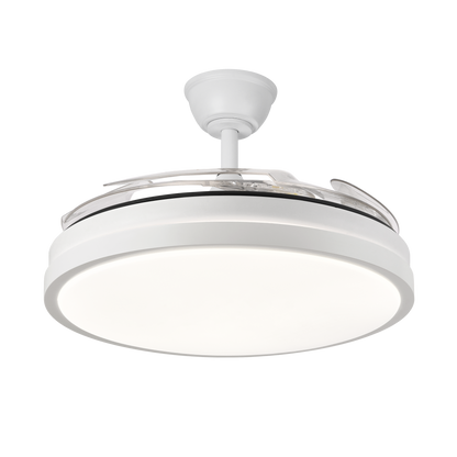 Ventilador con motor DC de bajo consumo y luz regulable