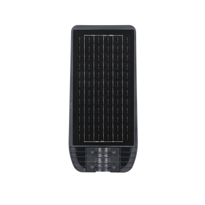 Farola LED Solar BAZAN 200W Fabrilamp gris con sensor de movimiento y crepuscular, vista frontal