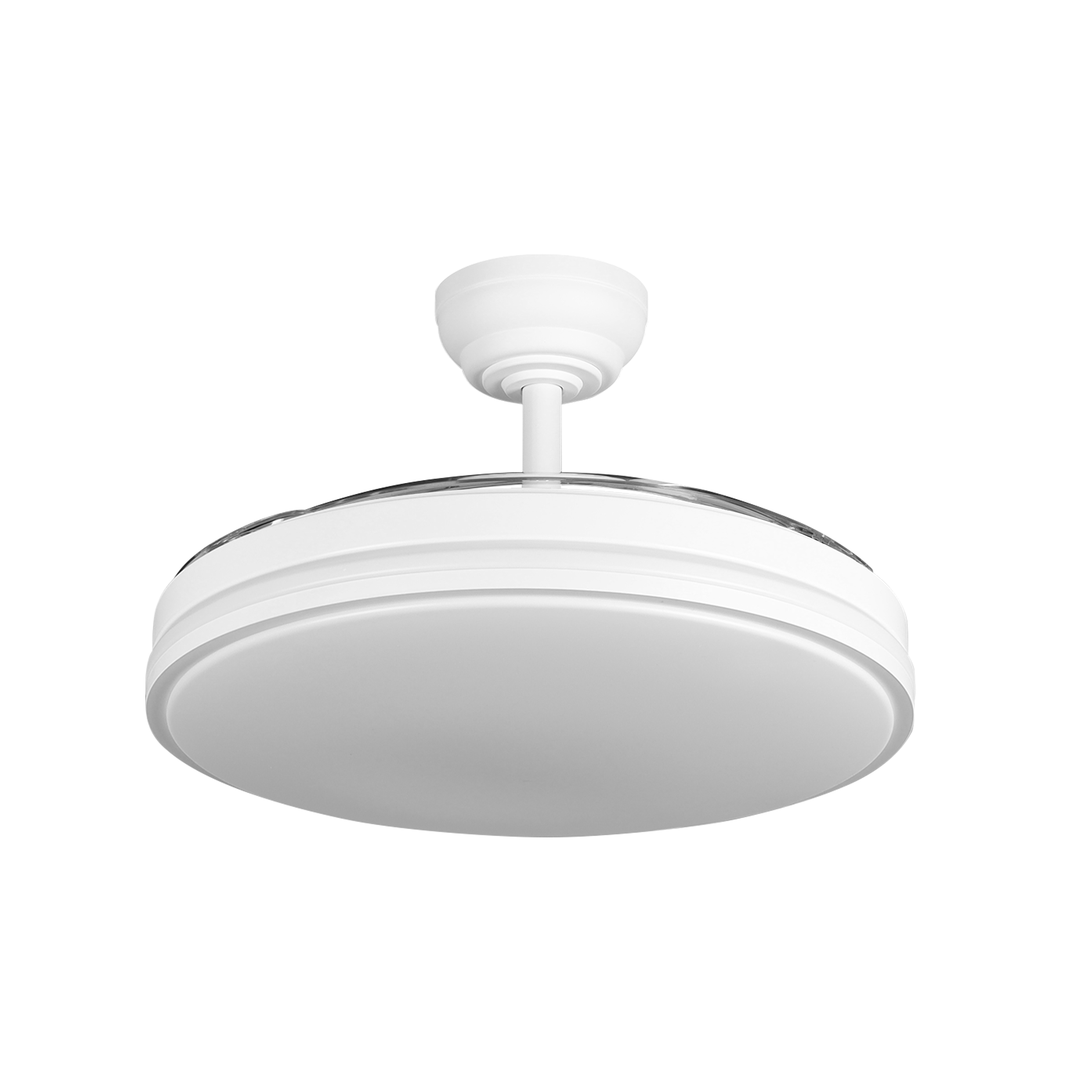 Ventilador de techo con motor DC silencioso, LED dimmable y 6 velocidades