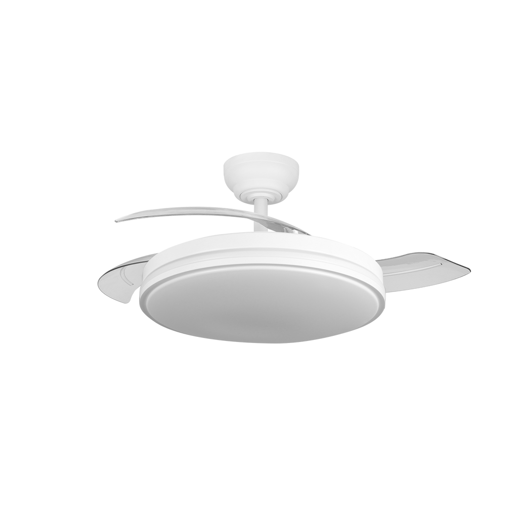 Ventilador de techo con motor DC silencioso y luz LED dimmable