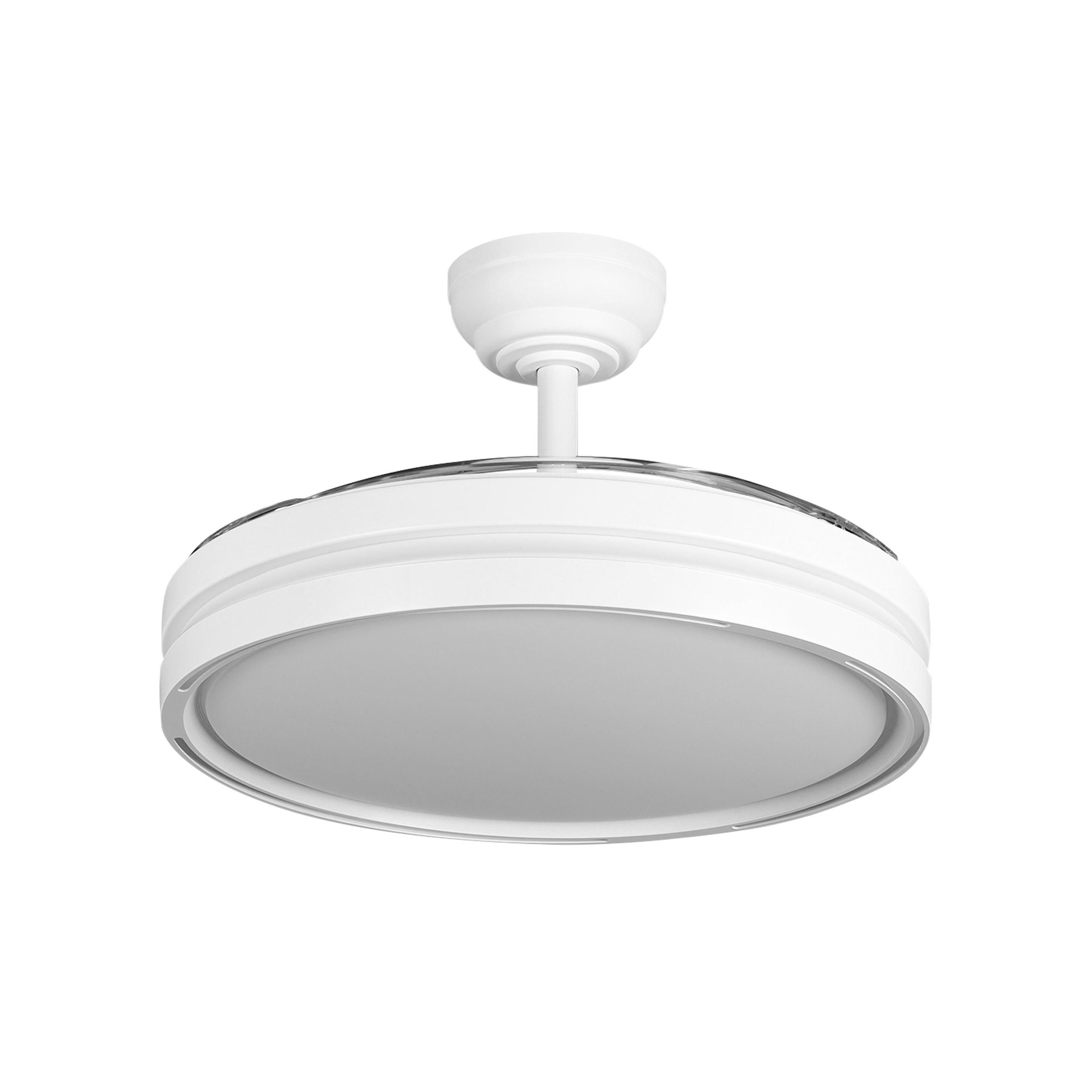 Ventilador de techo moderno con aspas retráctiles ideal para salón o dormitorio