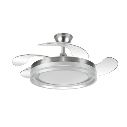 Ventilador silencioso con aspas plegables ideal para dormitorio o salón