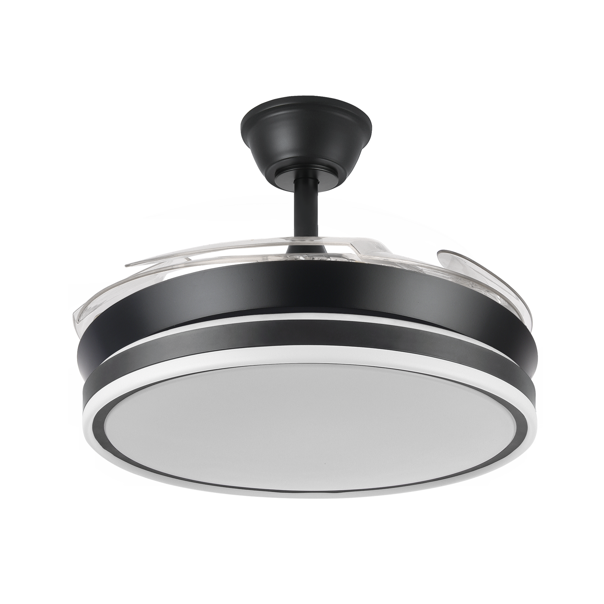 Elegante ventilador de techo negro ideal para salón o dormitorio