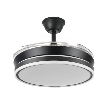 Elegante ventilador de techo negro ideal para salón o dormitorio