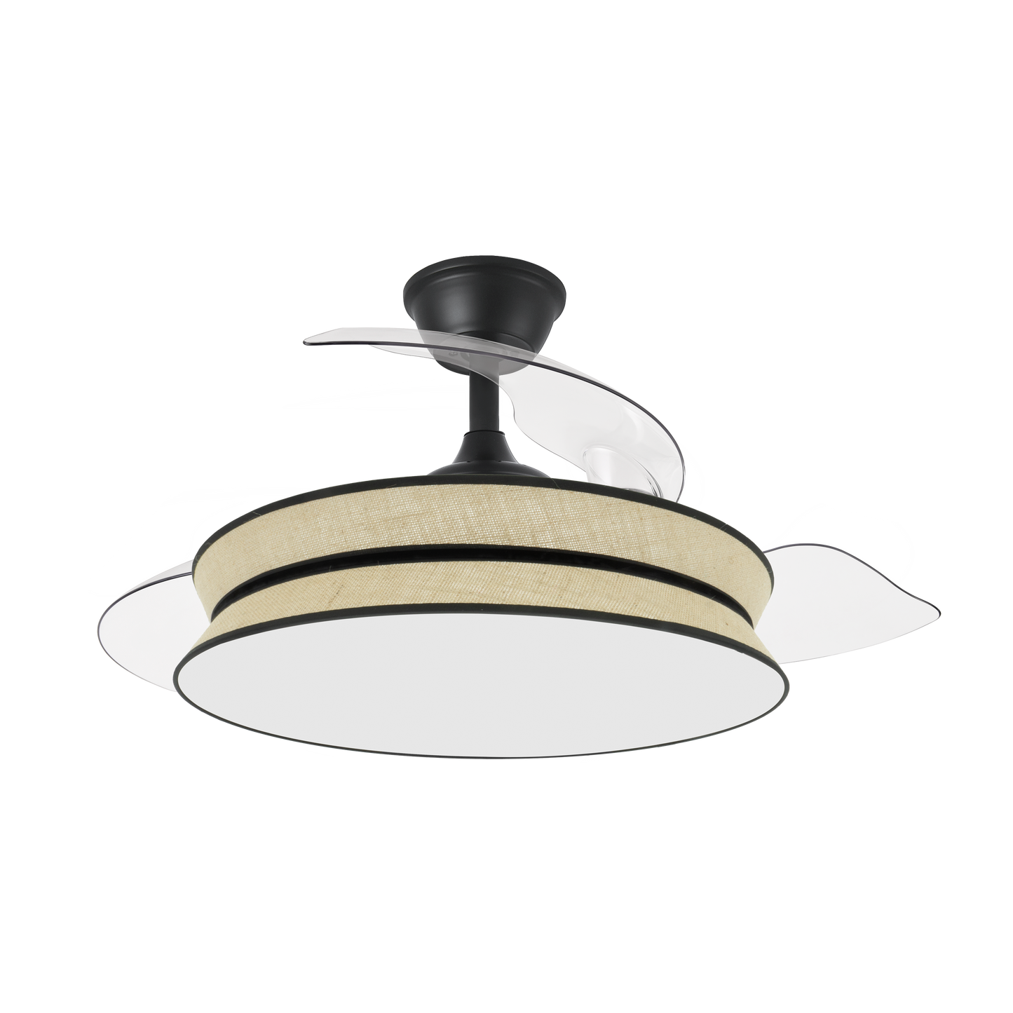 Elegante ventilador con aspas retráctiles ideal para salón o dormitorio