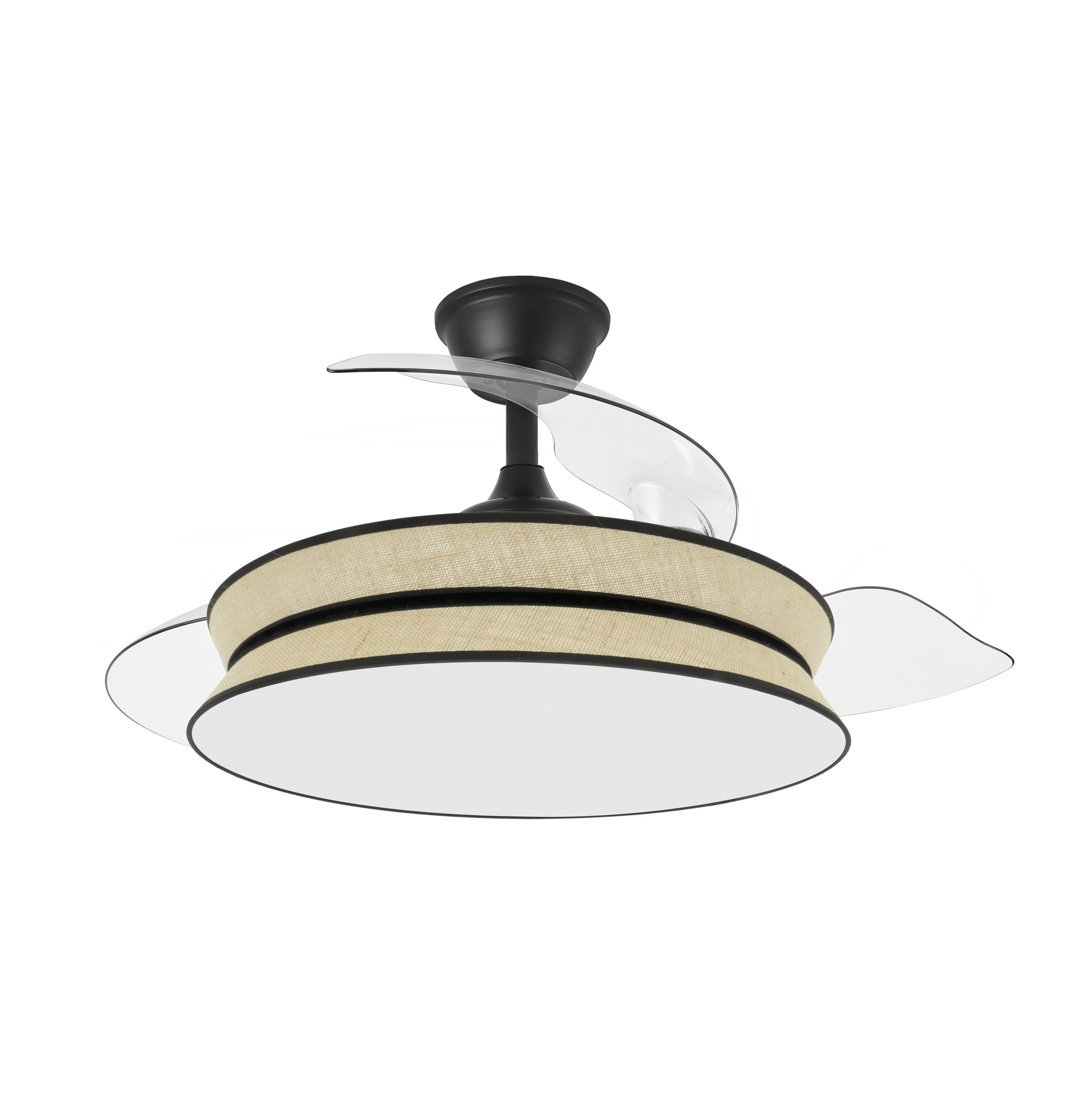 Elegante ventilador con aspas retráctiles ideal para salón o dormitorio
