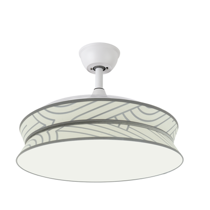 Ventilador de techo moderno con aspas plegables ideal para salón o dormitorio