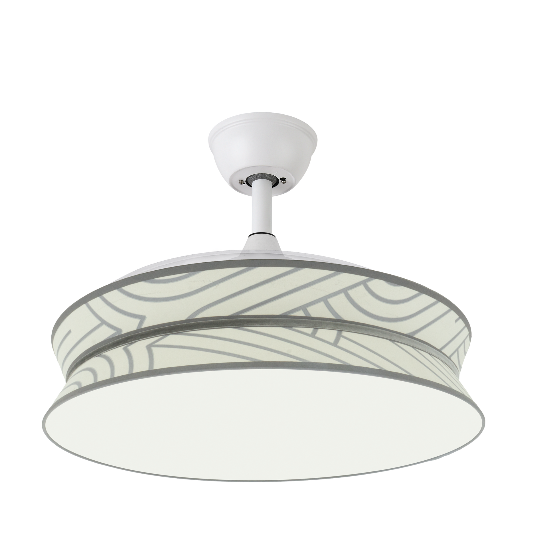 Ventilador de diseño moderno con luz LED ideal para salón o dormitorio