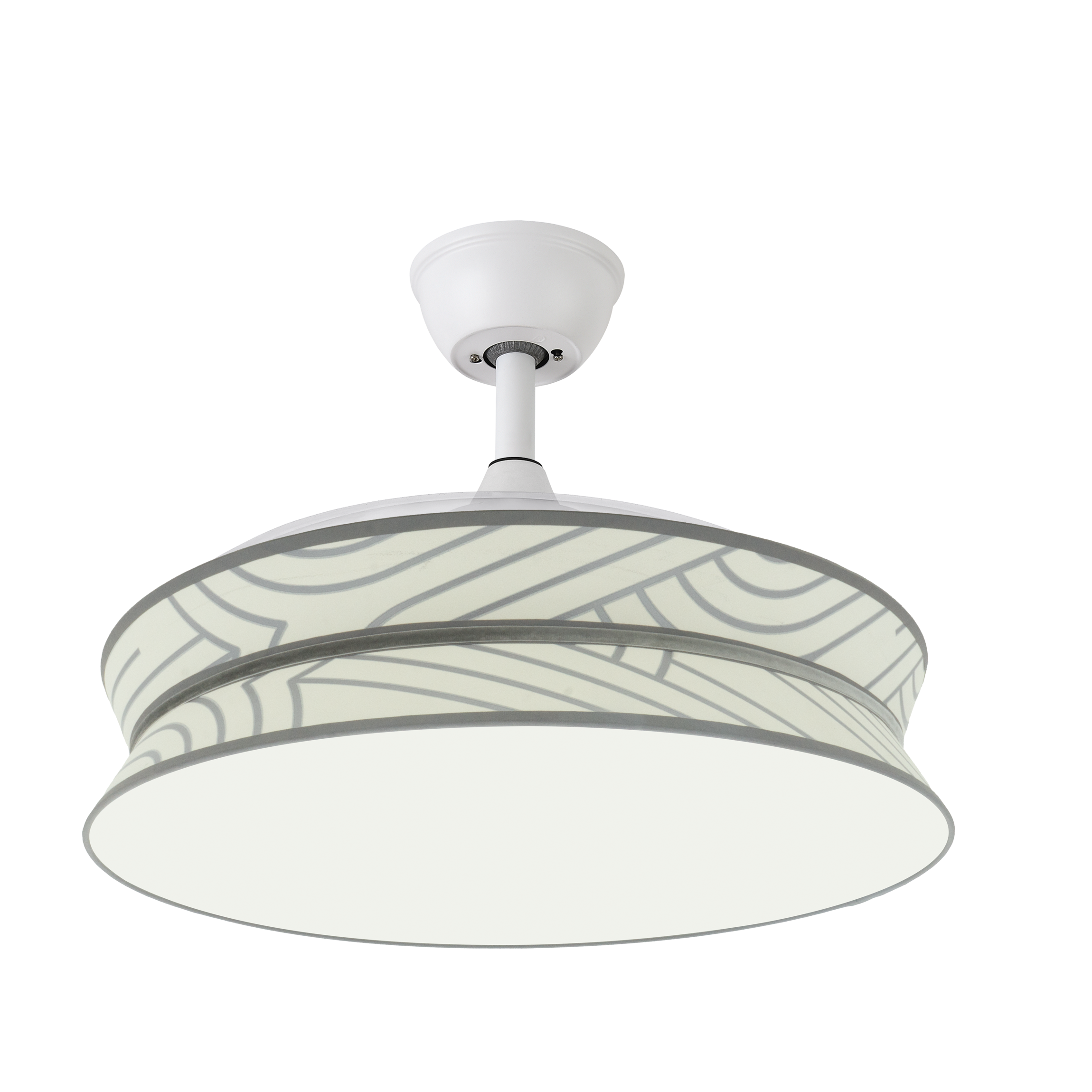 Ventilador de diseño moderno con luz LED ideal para salón o dormitorio