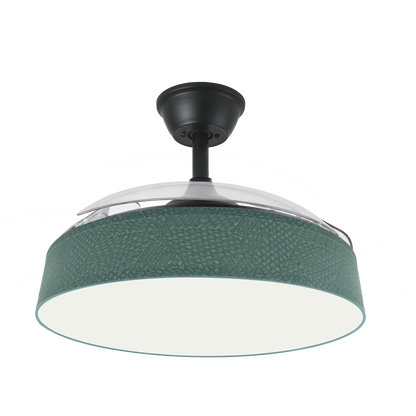 Ventilador de techo con luz LED y motor DC de 6 velocidades Fabrilamp / Abrila