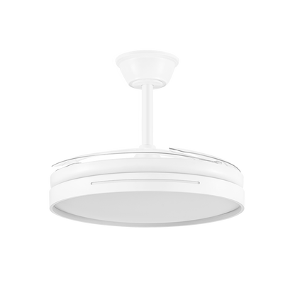 Ventilador minimalista para habitación pequeña con iluminación LED integrada ideal para dormitorio