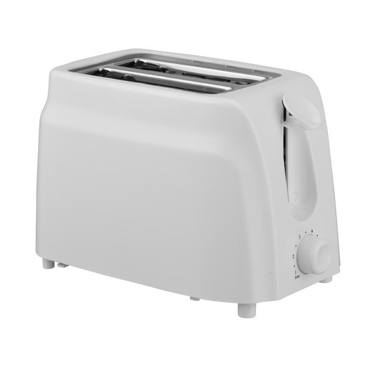 Tostador de pan fabricado en metal color blanco con 750W