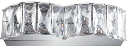 Aplique Zurique fabricado en Metal color Cromo y Cristal, ideal para interiores modernos