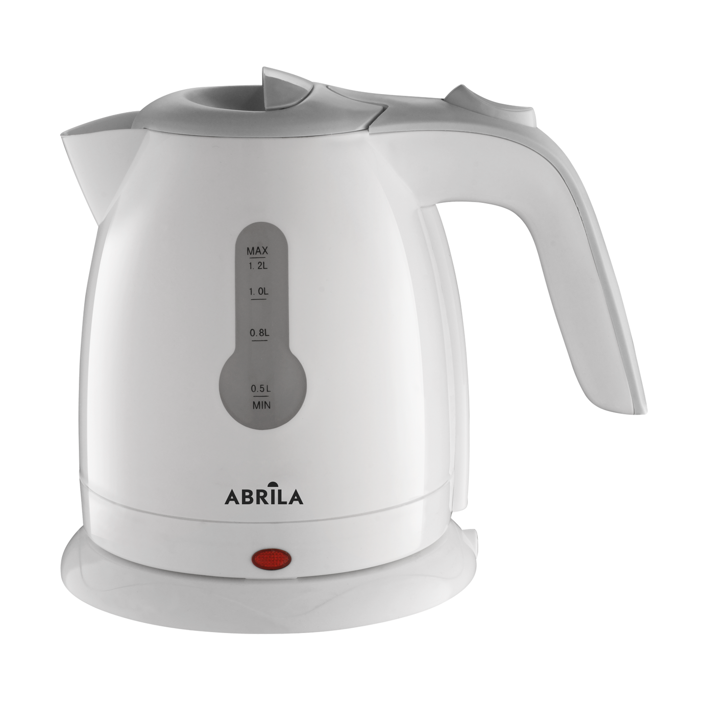 Hervidor de Agua Eléctrico CHILE Blanco/Gris 1,2L 2200W Fabrilamp / Abrila con base giratoria y mango de tacto frío