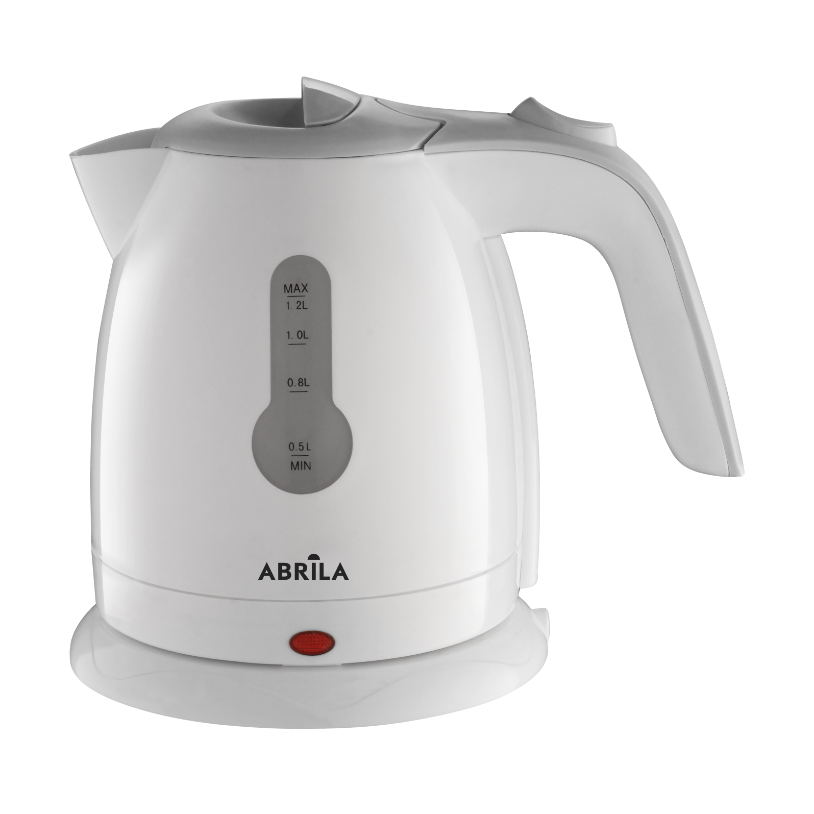 Hervidor de Agua Eléctrico CHILE Blanco/Gris 1,2L 2200W Fabrilamp / Abrila con base giratoria y mango de tacto frío