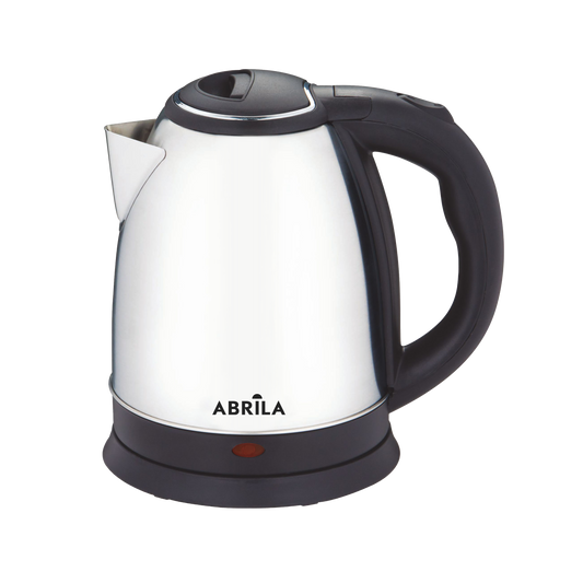 Hervidor de Agua Eléctrico FLOX Negro/Plata 1L 1500W Fabrilamp con base giratoria y asa de tacto frío