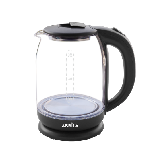 Hervidor de Agua Eléctrico FRIJOL Negro 1.8L Fabrilamp con base giratoria y mango de tacto frío
