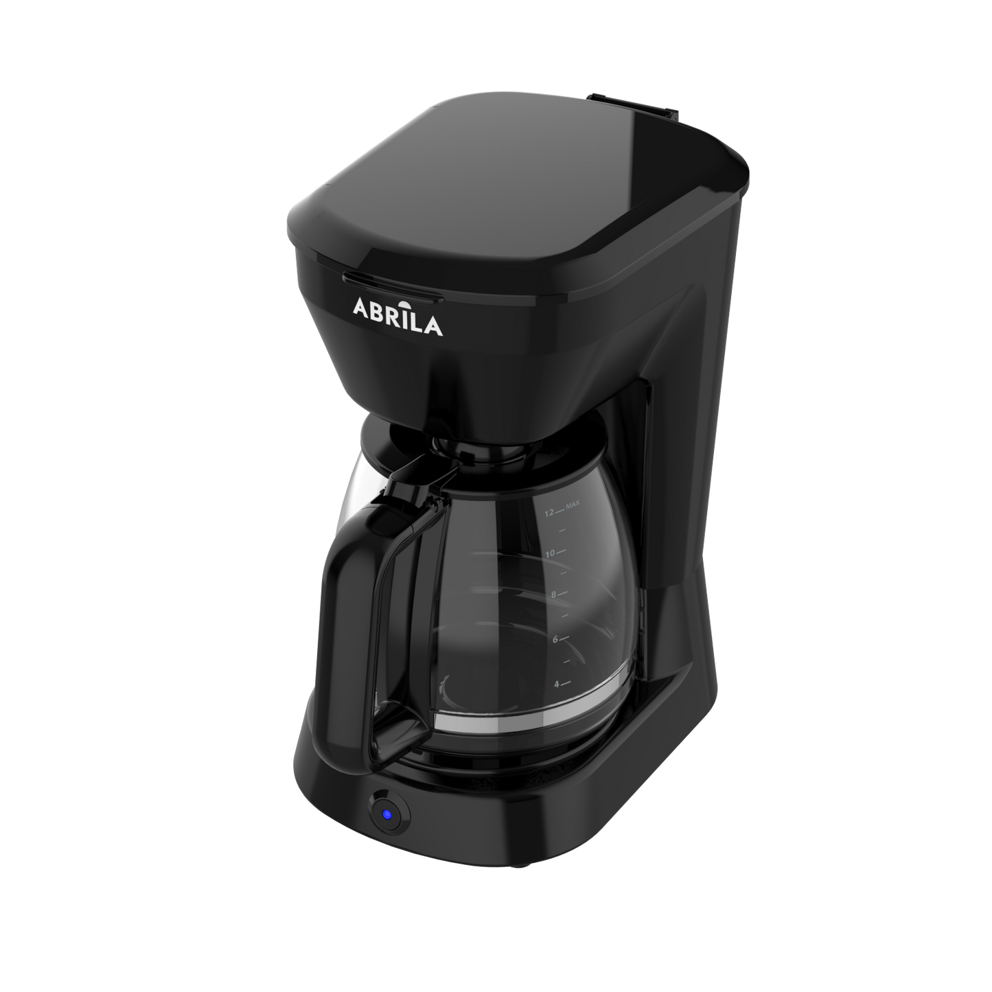 Cafetera PECAS de Fabrilamp con la jarra de cristal llena de café