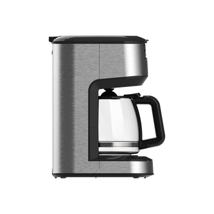 Cafetera de Goteo BRIAR 15 Tazas Negro/Acero Fabrilamp en vista frontal