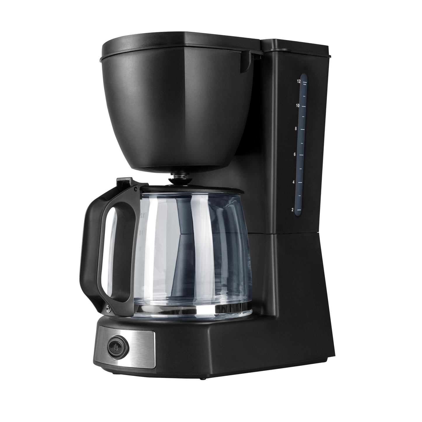 Cafetera de Goteo VALKIRIA negra de Fabrilamp con jarra de cristal y filtro permanente