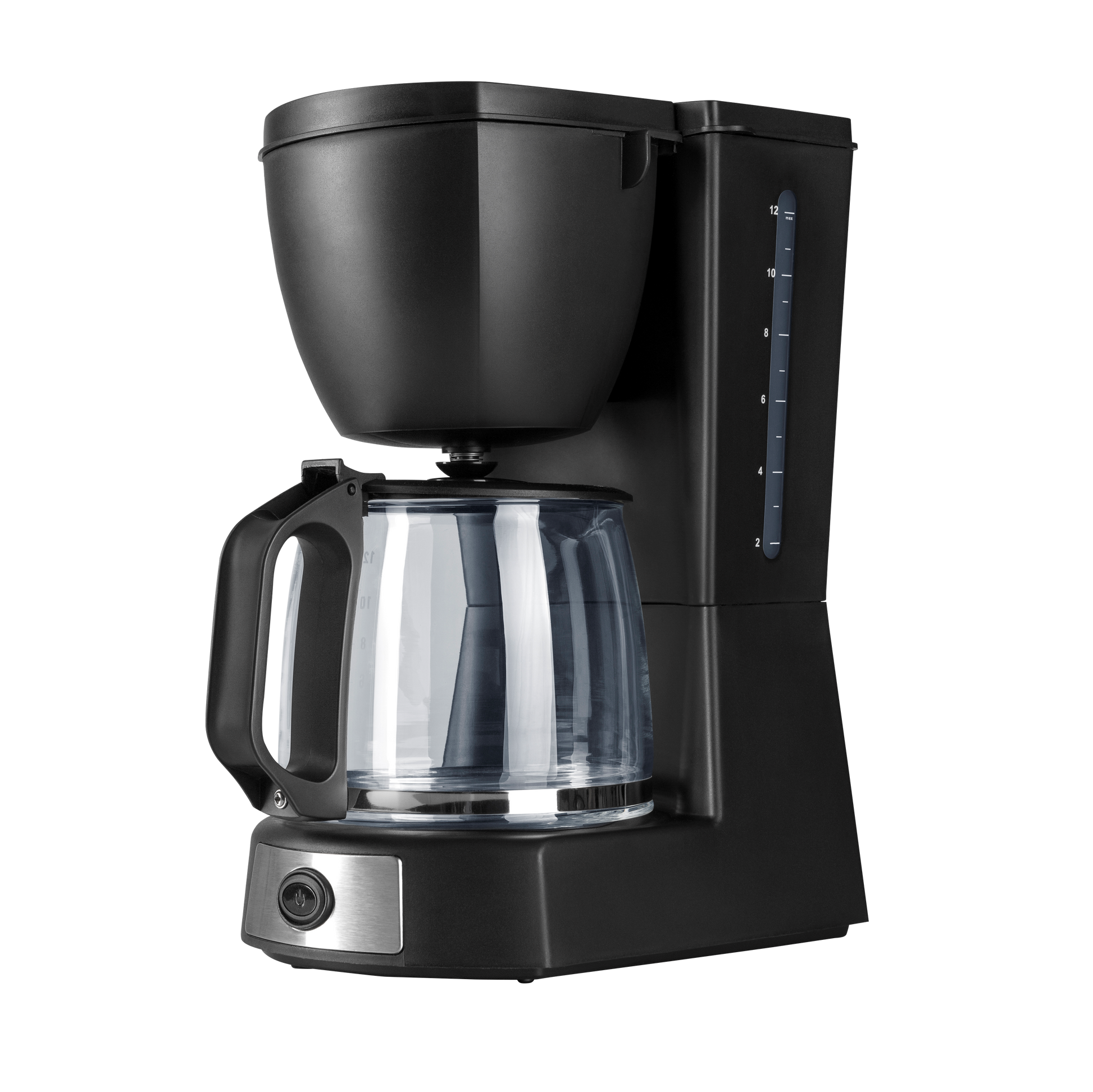 Cafetera de Goteo VALKIRIA negra de Fabrilamp con jarra de cristal y filtro permanente