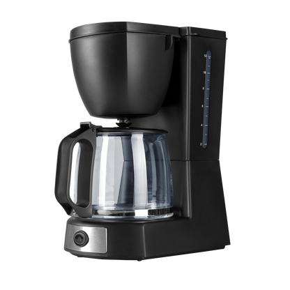 Cafetera de Goteo VALKIRIA negra de Fabrilamp con jarra de cristal y filtro permanente