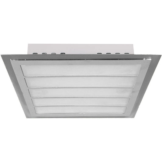 Plafón LED Cuadrado Dunquerque 29 cm Níquel Cromo Interlusa - Vista frontal principal en fondo blanco | LuzGurú