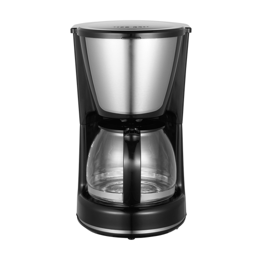 Cafetera de goteo WANDA negra Fabrilamp con jarra de cristal y filtro permanente