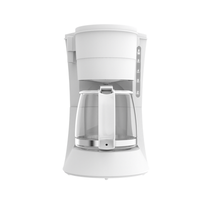 Cafetera de goteo XENA blanca de Fabrilamp / Abrila con jarra de cristal y filtro permanente