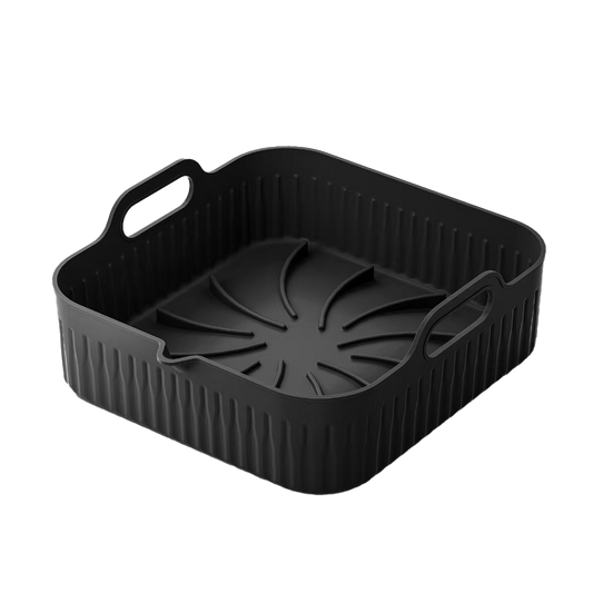 Bandeja de Silicona MANACOR para Freidora de Aire Negra Fabrilamp 7,5x26x24cm