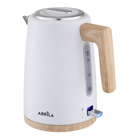 Hervidor de Agua Eléctrico THALER Fabrilamp Blanco/Haya/Plata 1,7L 2200W