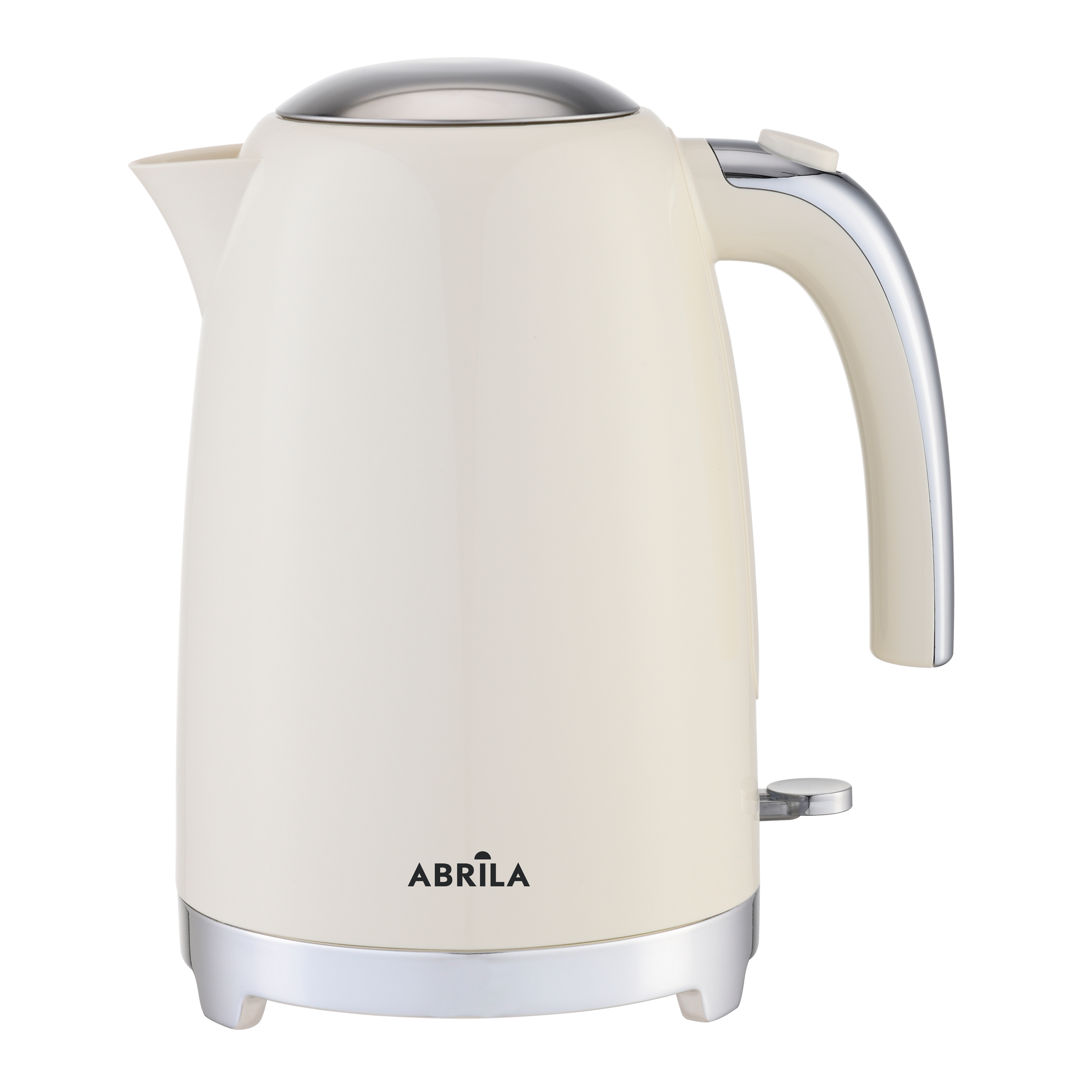 Detalle del Hervidor de Agua YUKA Beige, mango de tacto frío y visor de nivel