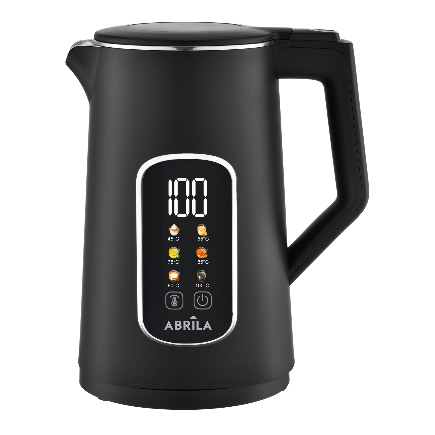Hervidor de Agua Eléctrico AJENJO Negro 1,7L 2200W Fabrilamp / Abrila con display LED